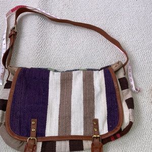 RAJ Anthropologie Boho Carpet Blanket Messenger Bag